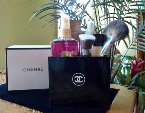 chanel acrylic brush holder|chanel cosmetic pouch.